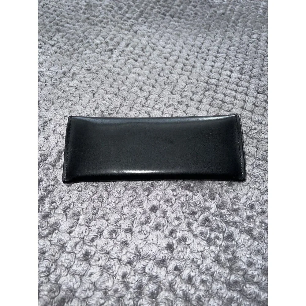 RAG & BONE New York Black Leather Glasses Case Pouch Button Case W/Dust Bag